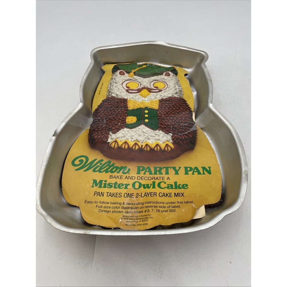 1978 WILTON 502-7644 Aluminum Cake Pan MISTER OWL
